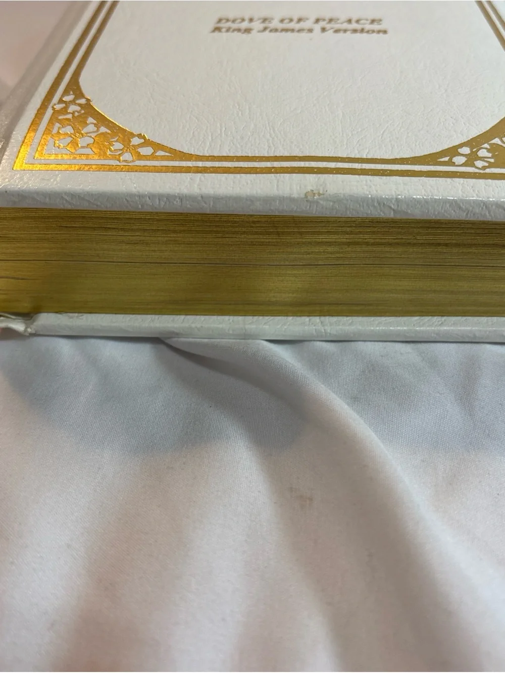 Holy Bible Dove of Peace - White Cover